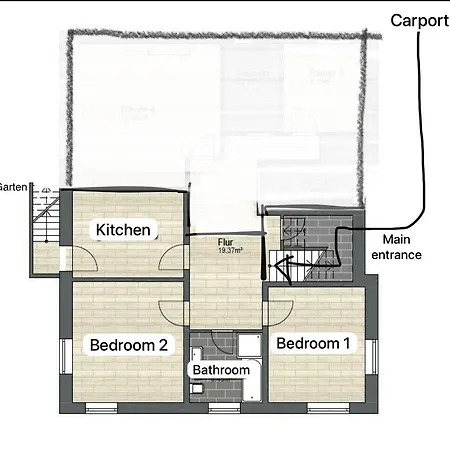 Apartamento Entspannte Souterrain *